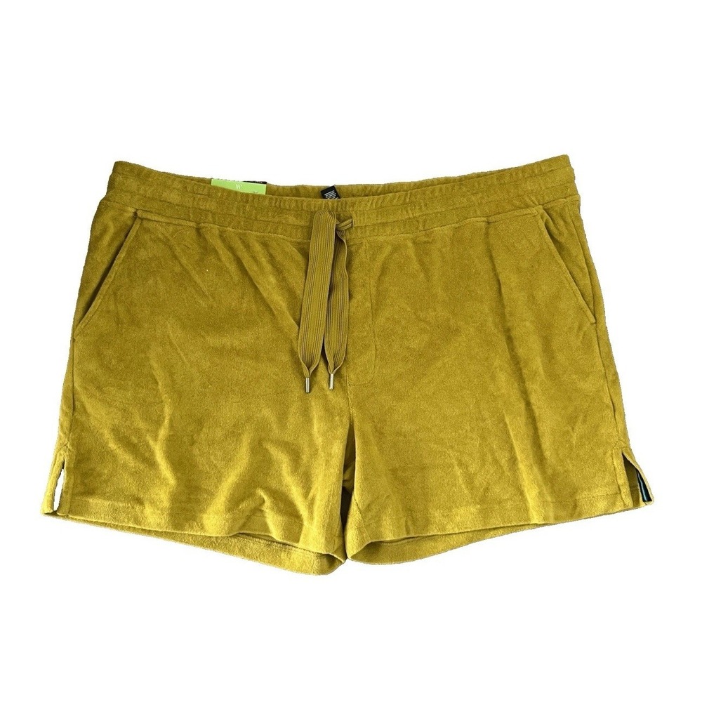 HOUSTON White Target Terrycloth  Pull-on Shorts Men XXL 2XL Golden Yellow